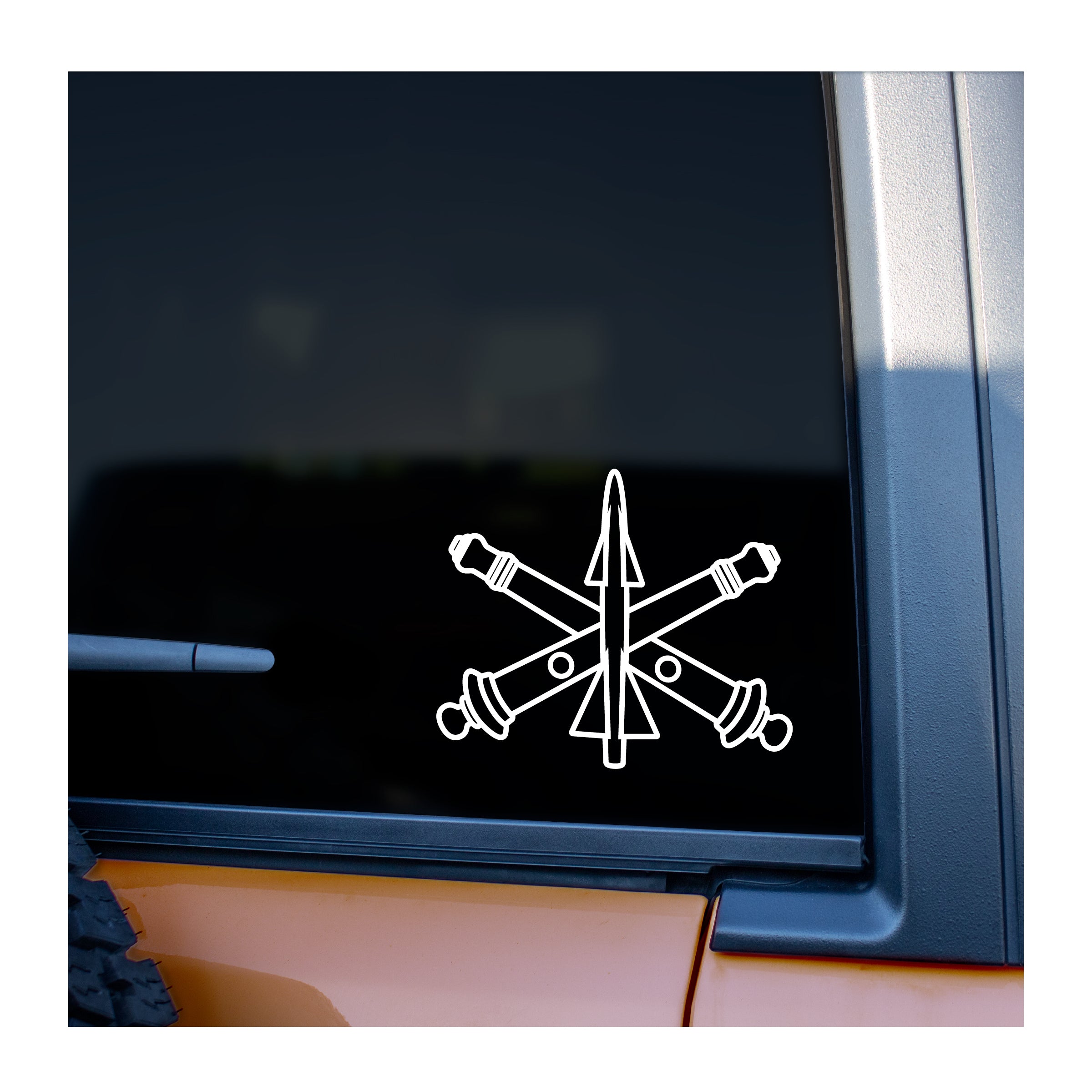 crossed cannons and missile for ADA